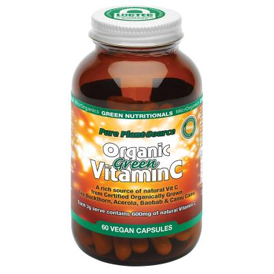 Green Nutritionals Pure Plant-Source Organic Green Vitamin C 60vc